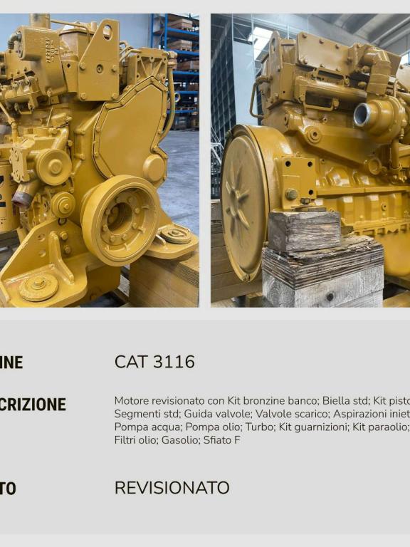 Caterpillar MOTORE REVISIONATO CAT 3116 Foto 2