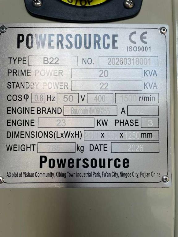 Baudouin 4M06G25/5 - 22 kVA Generator - DPX-19861 Foto 6