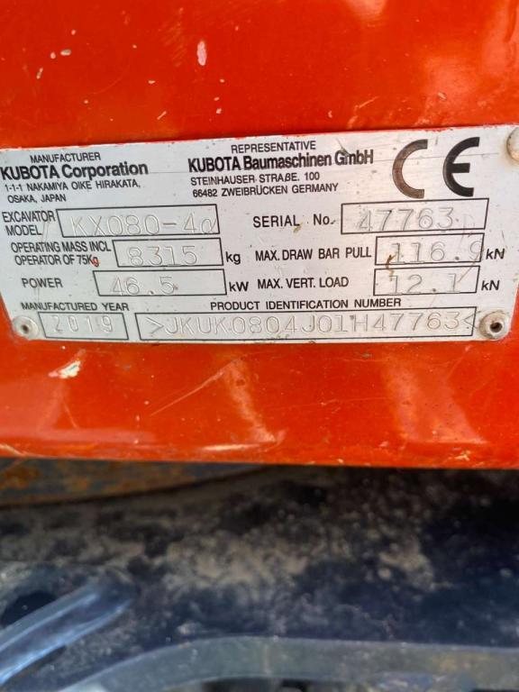 Kubota KX080-4A Foto 7
