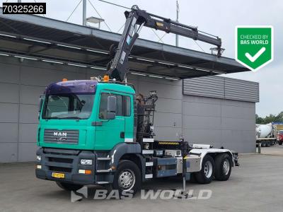 Man TGA 26.360 TGA 6X2 HIAB 166B-2 CL Crane + 20t Hook Steering Axle Euro 3 in vendita da BAS World B.V.