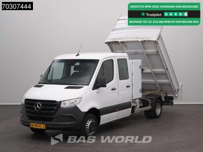 Mercedes Sprinter 514 CDI Dubbel Cabine met Kist Dubbellucht 3,5t Trekhaak Airco Cruise Euro6 Tipper Kipper in vendita da BAS World B.V.