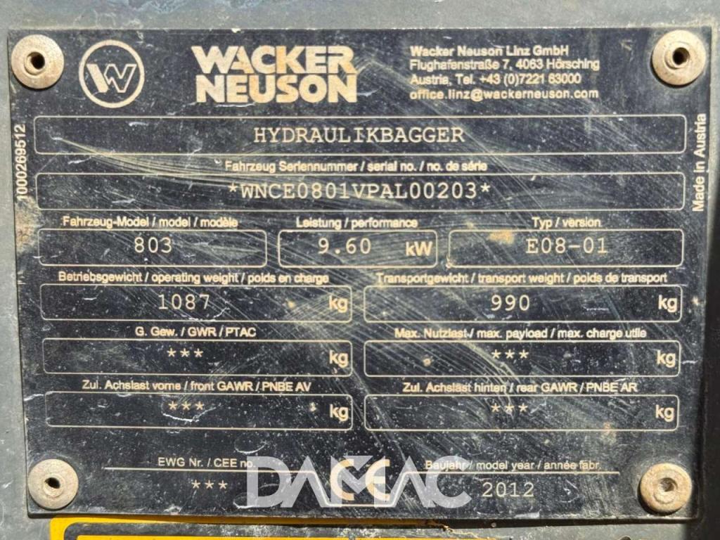 Wacker Neuson 803 Foto 28