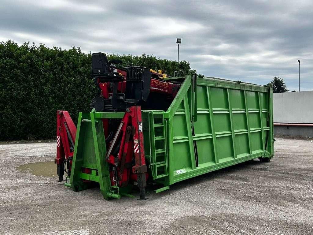 CONTAINER SCARRABILE USATO CON COPERCHIO E GRU Foto 1