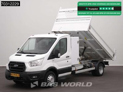 Ford Transit 170pk Kipper met Kist 3,5t Trekhaak Dubbellucht Airco Cruise Euro6 Tipper Benne Kieper Airc in vendita da BAS World B.V.