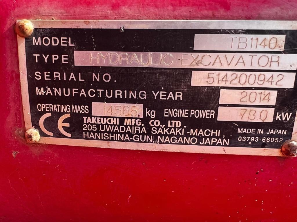 Takeuchi TB1140 Foto 9
