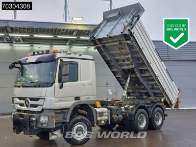 Mercedes Actros 3351 6X6 9m3 Meiller 3-side tipper Big-Axle Steelsuspension semi-Automatic Euro 5 in vendita da BAS World B.V.