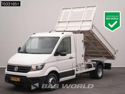 Volkswagen Crafter 177pk Kipper met Kist Dubbellucht 3,5t Trekhaak Airco Cruise Euro6 Tipper Benne Kieper A/C in vendita da BAS World B.V.