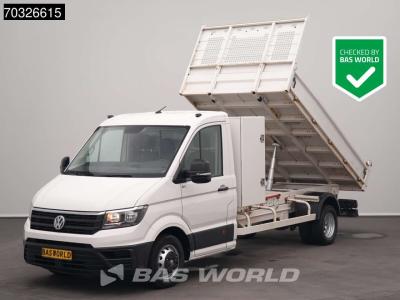 Volkswagen Crafter 177pk Kipper met Kist Dubbellucht 3,5t Trekhaak Airco Cruise Euro6 Tipper Benne Kieper A/C in vendita da BAS World B.V.