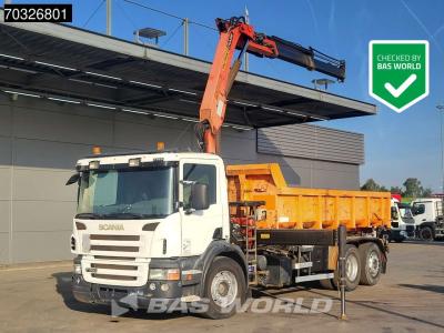 Scania P380 P 6X2 Palfinger PK15500 Kran Crane 20tons containersystem Lift+steering axle Euro 4 in vendita da BAS World B.V.