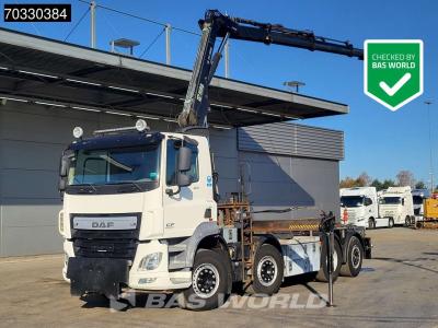 Daf CF 460 8X2 HIAB 144 B-3 HIDUO Crane kran Cable lift Lift+steering axle Euro 6 in vendita da BAS World B.V.