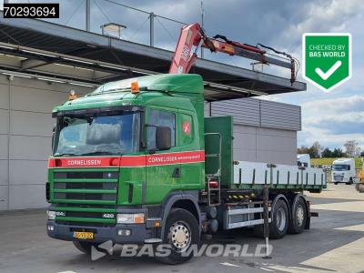 Scania R124 R 124 LB 6X2 NA 75190 6X2 HMF 1063 K2 Kran Crane Lift Axle Manual Euro 2 in vendita da BAS World B.V.
