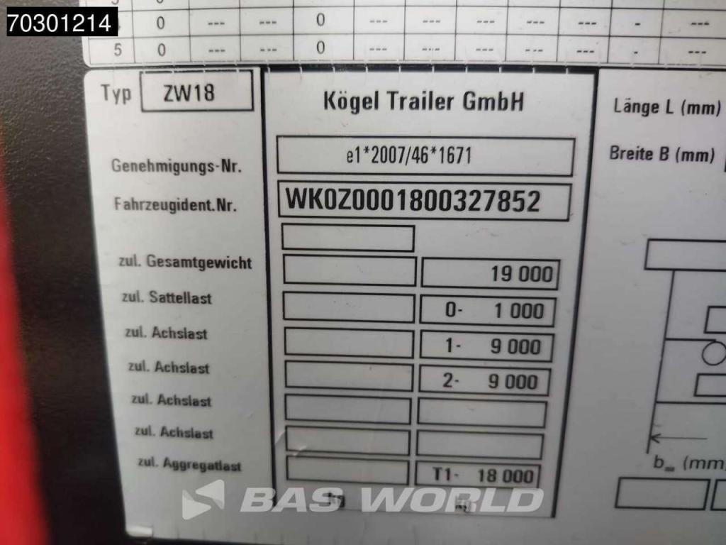 Kögel ZW18 BDF Tandem Foto 24