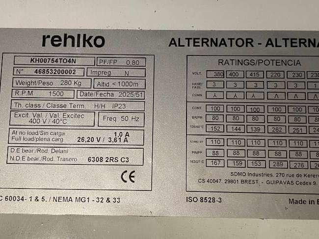 Rehlko KD110 - 110 kVA Generator - DPX-17008 Foto 14