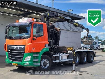Ginaf X6 4336CHFE GINAF 8X6 NL-Truck 8x6 Tajfun L170 Z3 Crane + VDL S-25-6200 containersystem Lift+Steeri in vendita da BAS World B.V.