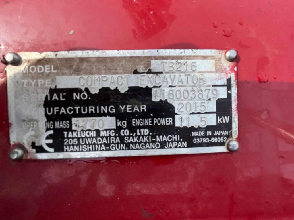 Takeuchi TB216 Foto 8