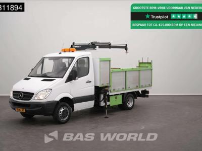 Mercedes Sprinter 510 CDI Kraanwagen Dubbellucht HIAB 071T-2-1M Open Laadbak Trekhaak Camera Crane Kraan Kra in vendita da BAS World B.V.