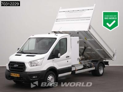 Ford Transit 170pk Kipper met Kist 3,5t Trekhaak Dubbellucht Airco Cruise Euro6 Tipper Benne Kieper A/C in vendita da BAS World B.V.