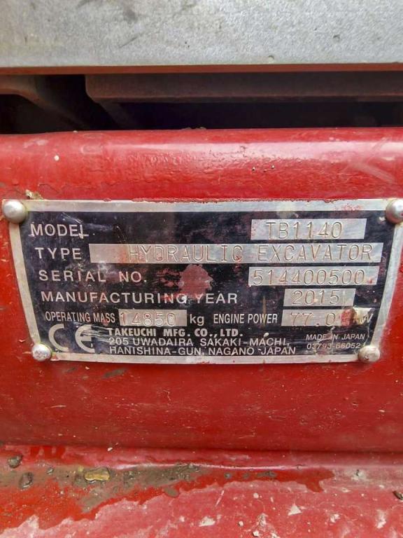 Takeuchi TB1140 Foto 18