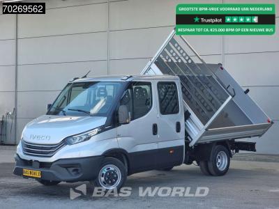 Iveco Daily 35C21 3 zijdige Kipper Dubbel Cabine 210PK 3.0L Dubbellucht Airco Cruise LED Camera Tipper Be in vendita da BAS World B.V.