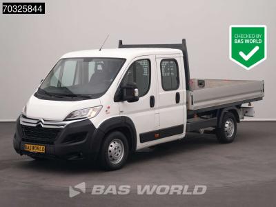 Citroen Jumper 130pk Dubbel Cabine Open Laadbak Airco Cruise Euro6 Pritsche Pickup Open Box A/C Cruise cont in vendita da BAS World B.V.