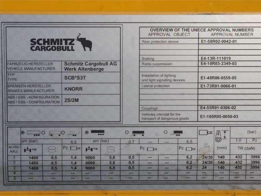 Schmitz CARGOBULL SCB53T Dutch Registration Foto 7