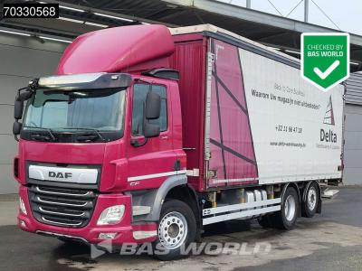 Daf CF 340 6X2 Curtainsides 2000kg tailgate Lift+steering axle MX Engine Brake Euro 6 in vendita da BAS World B.V.