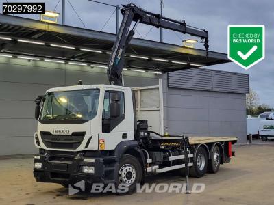 Iveco Stralis 310 Stralis 6X2 HIAB 144 BS-2 Crane Kran Lift+Steering-Axle Manual Euro 5 in vendita da BAS World B.V.
