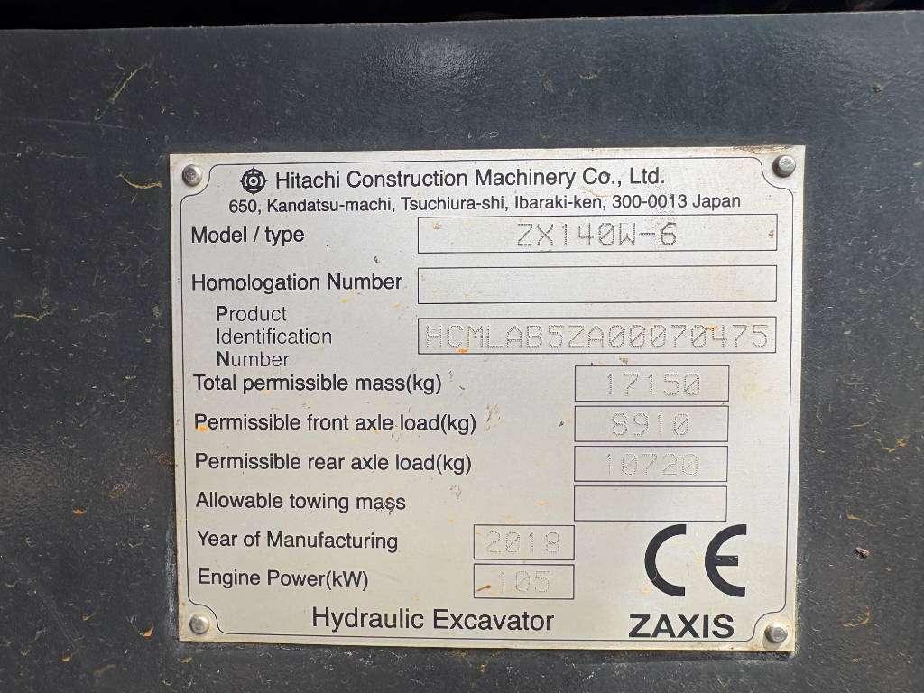 Hitachi ZX140W-6 (3 Pieces available) Foto 7