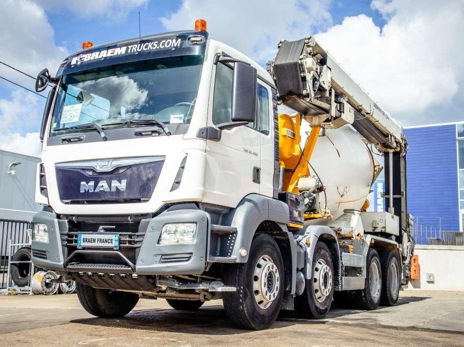 Man TGS 32.400BB+LIEBHERR 8M³+BAND/TAPIS 16m Foto 8