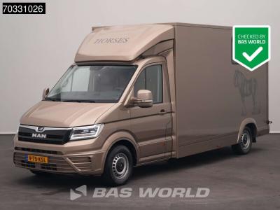 Man TGE 3.180 Automaat Paardenwagen Hengstenuitvoering Trekhaak LED Airco Cruise Camera Euro6 Horsetruc in vendita da BAS World B.V.