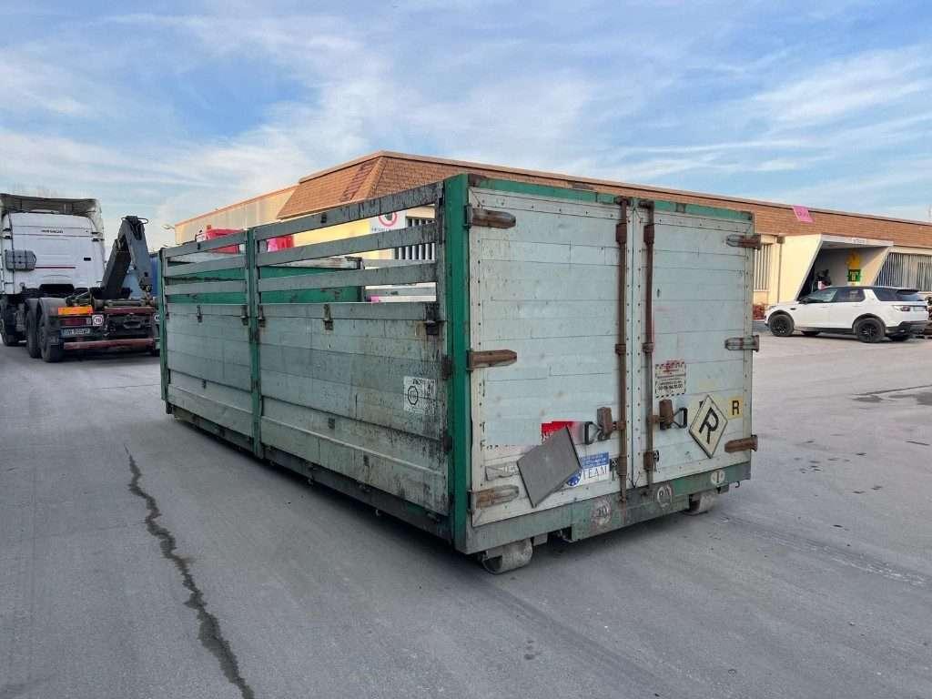 CONTAINER SCARRABILE USATO A PIANALE CON SPONDE Foto 2