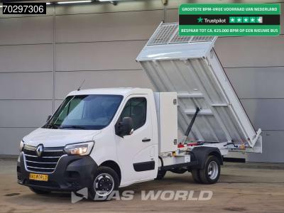 Renault Master 145PK Kipper met Kist Dubbellucht 3,5t Trekhaak LED Airco Cruise Euro6 Kieper Tipper Benne A in vendita da BAS World B.V.