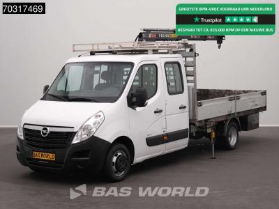 Opel Movano 145PK Kraanwagen Hiab T-CLX 023 B-3 Dubbellucht Open Laadbak 3,5t Trekhaak Airco Cruise Euro in vendita da BAS World B.V.