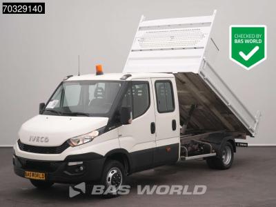 Iveco Daily 35C17 3.0L Kipper Dubbel Cabine Dubbellucht 3,5t Trekhaak Cruise Euro6 Tipper Benne Kieper To in vendita da BAS World B.V.