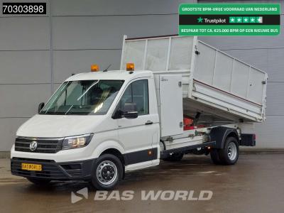 Volkswagen Crafter 177pk Kipper met Kist Dubbellucht 3,5t Trekhaak Airco Euro6 Kieper Tipper Benne Airco Trekh in vendita da BAS World B.V.