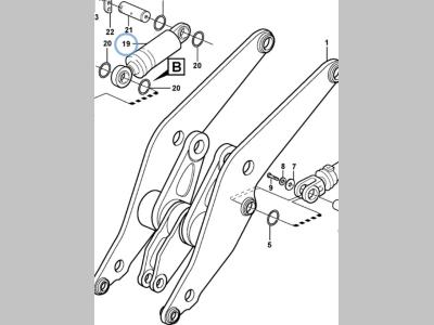Volvo tilt cylinder for Volvo L180E and L180F