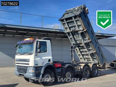 Daf CF85.410 8X4 13m3 Meiller 2-side tipper Big-Axle steel suspension Automatic Euro 4 in vendita da BAS World B.V.
