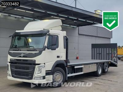 Volvo FM 410 FM 6X2 Machine transporter Hydraulic ramp Winch Lift+Steering Axle Euro 6 in vendita da BAS World B.V.