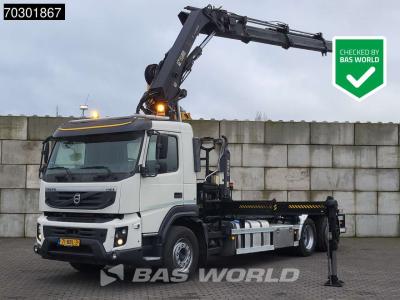 Volvo FMX 370 FMX 6X2 HIAB 244 E P-3 Hipro Kran + XR21S56 containersystem Lift+steering in vendita da BAS World B.V.