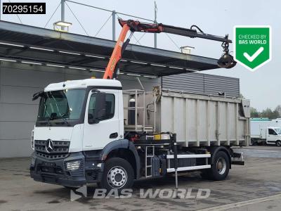 Mercedes Actros 1833 4X2 Palfinger PK7.501 SLD Kran Crane 17m3 tipper Big-Axle Euro 6 in vendita da BAS World B.V.