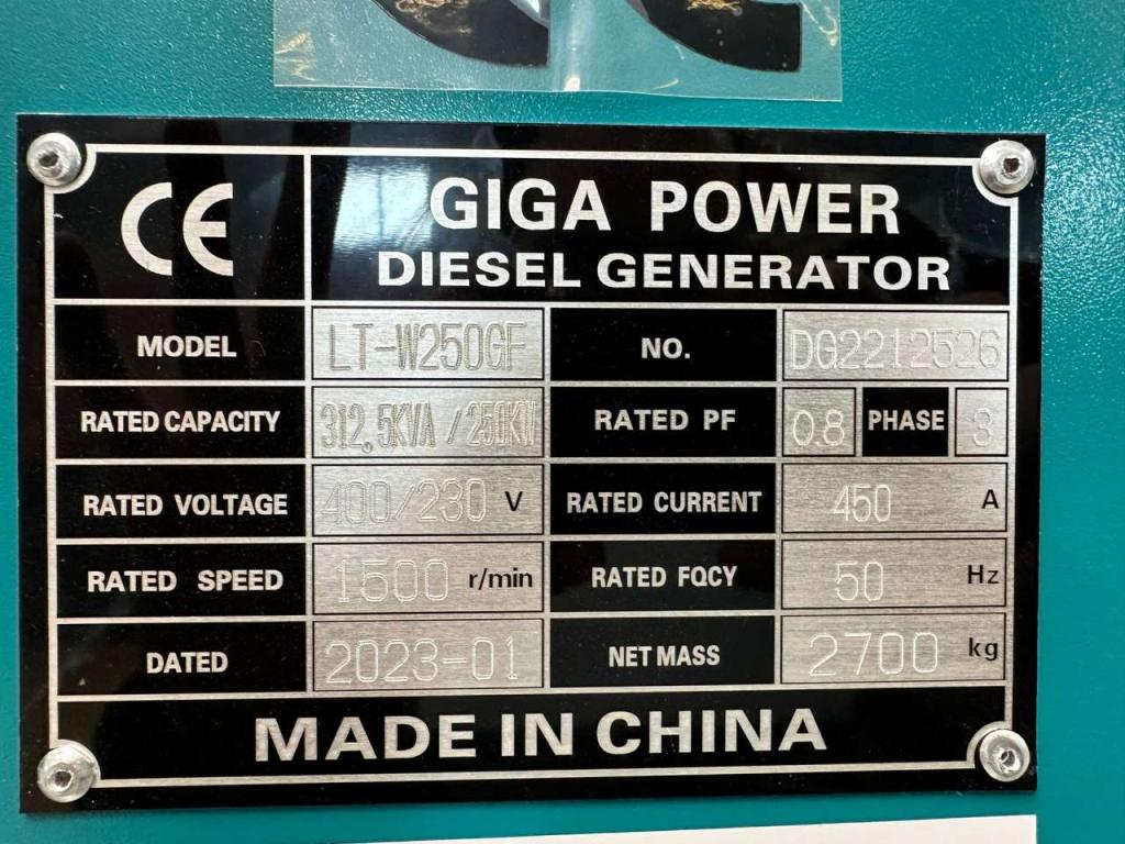 Giga Power LT-W250GF 312.5 kVA silent generator Foto 10