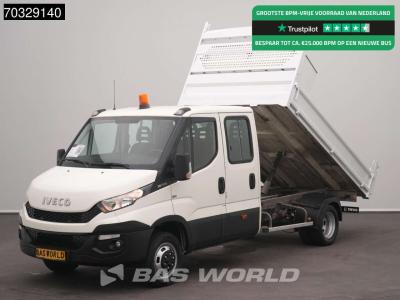 Iveco Daily 35C17 3.0L Kipper Dubbel Cabine Dubbellucht 3,5t Trekhaak Cruise Euro6 Tipper Benne Kieper Tr in vendita da BAS World B.V.