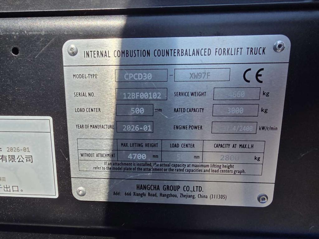 Hangcha CPCD30-XW97F Foto 7