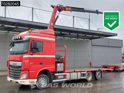 Daf XF 440 6X2 NL-Truck Transporter HMF 900-K2 Kran Winch Lift-Lenkachse Euro 6 in vendita da BAS World B.V.