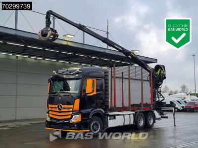 Mercedes Actros 3353 6X4 Palfinger Epsilon M12Z woodcrane Holztransport Retarder Euro 6 in vendita da BAS World B.V.