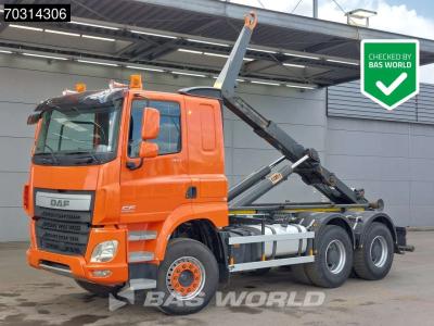 Daf CF 460 6X4 25Tons AJK containersystem Steelsuspension Big-Axle Automatic Euro 6 in vendita da BAS World B.V.