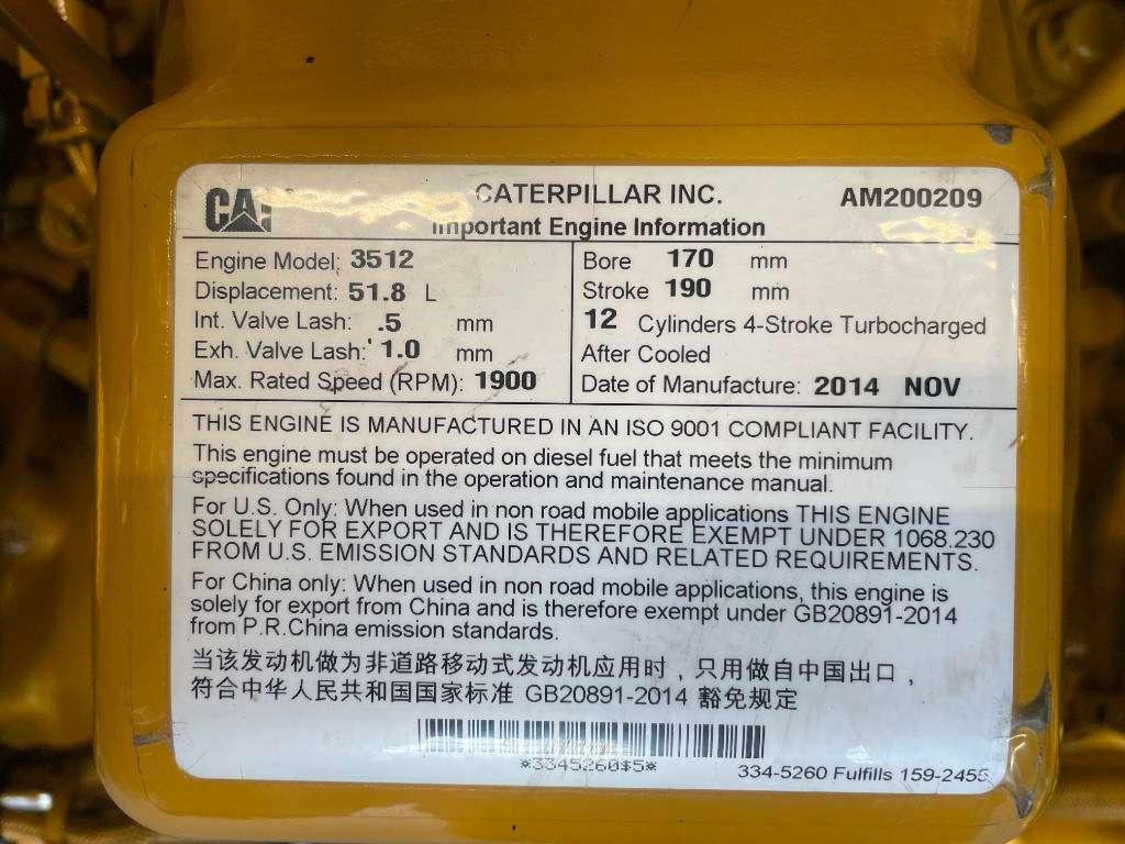 Caterpillar 3512 - 1250 kVA Used Generator - DPX-12661 Foto 21