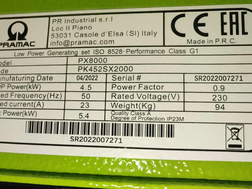 Pramac PX8000 Foto 9