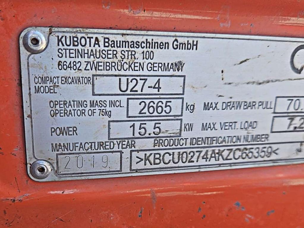 Kubota U27-4 Foto 7