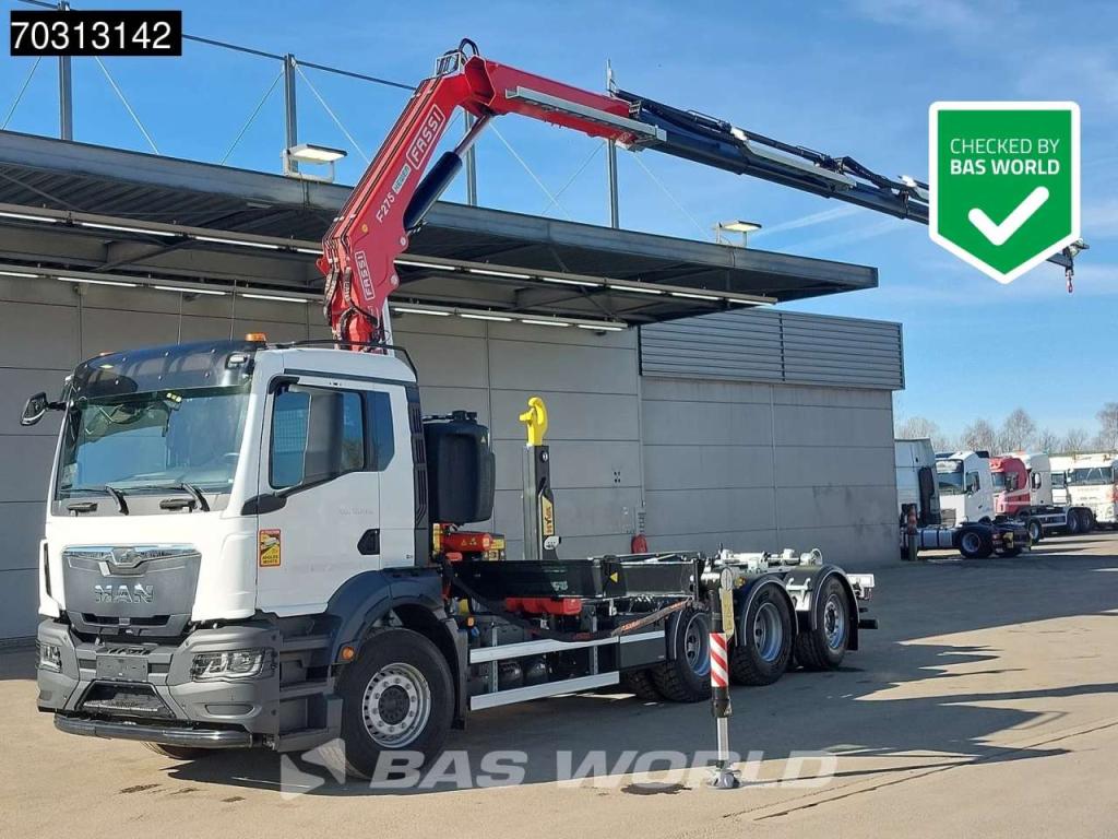 Man TGS 35.480 TGS 8X4 NEW! FASSI F275A Crane + HYVA 26-60 Hooklift Euro 6 Foto 1